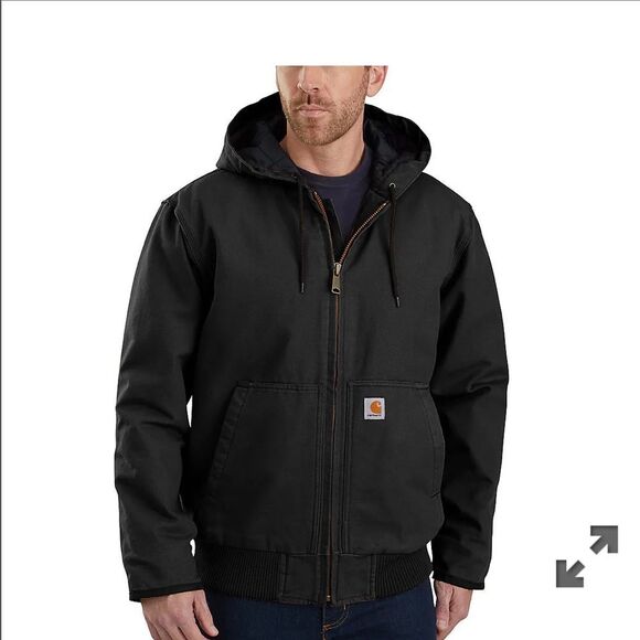 Carhartt Loose Fit Washed Duck Insulated medium Black NWT - Picture 1 of 6